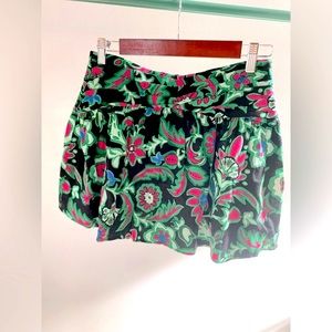 ZARA Floral Print Linen Blend Mini Skirt ✨ Size Medium